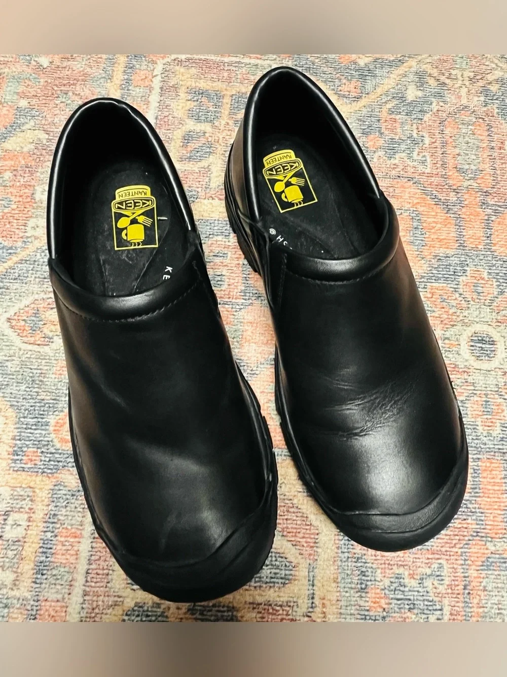 KEEN Men's Black Slip-On Slip Resistant Work Shoes